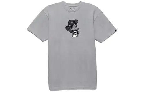 Vans T Shirts Men's Gray Crew Neck Moderate Straight Fit