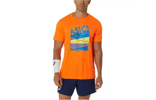 Asics GS Graphic Tee T Shirt Men's Orange