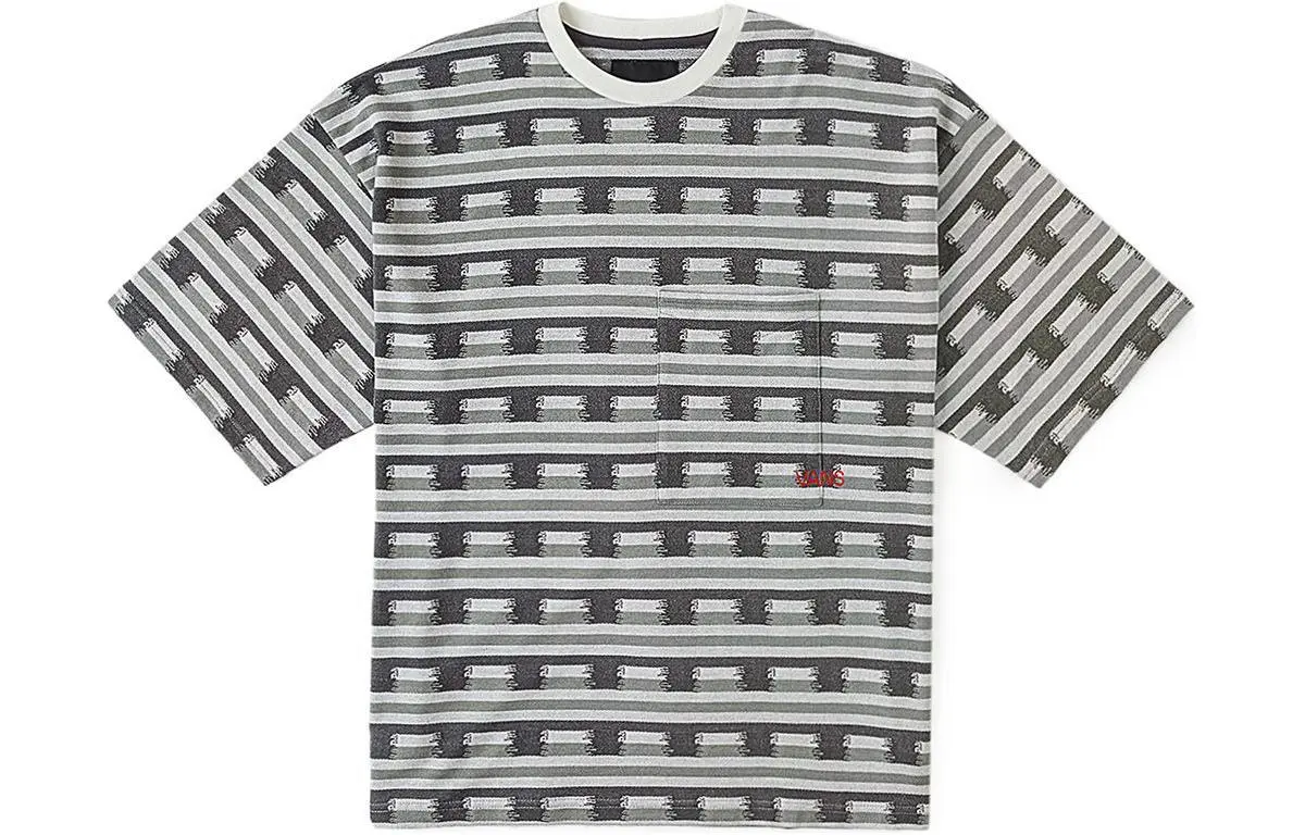 Vans T Shirt Unisex Gray Stripes
