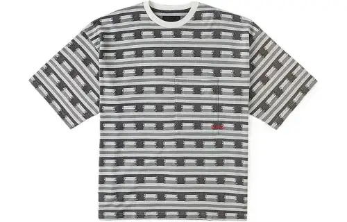 Vans T Shirt Unisex Gray Stripes