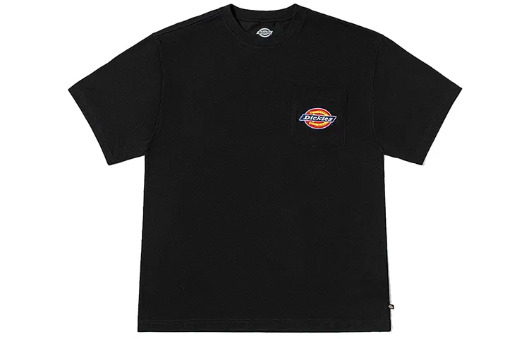 Dickies T-Shirts Men's Black Crew Neck Moderate Straight Fit