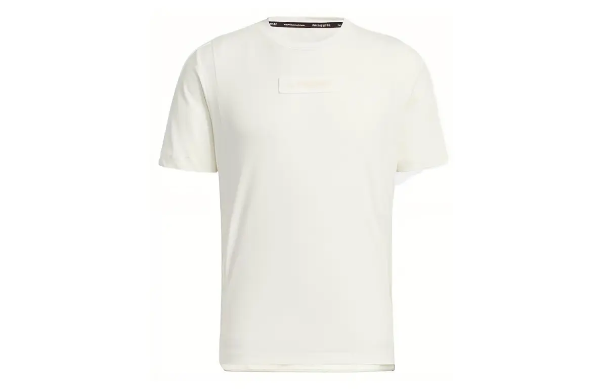 Adidas T-Shirts Unisex White Crew Neck Moderate Straight Fit