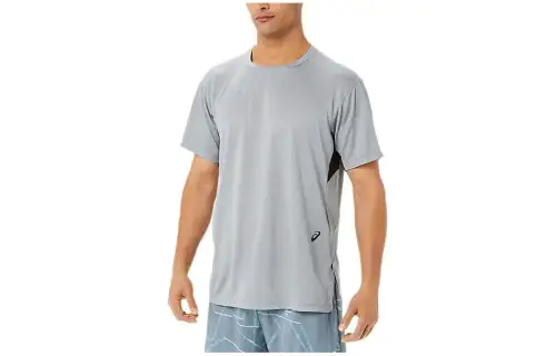ASICS GEL COOL PRINT T Shirts Men's Gray Crew Neck Moderate Other