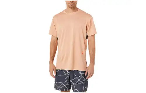 Asics Cool PrlntShort SleeveTop T Shirt Men's Orange
