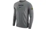 Nike T Shirts Men's Gray Crew Neck Moderate Straight Fit