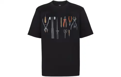 FENDI Tools Printed Crewneck T Shirt