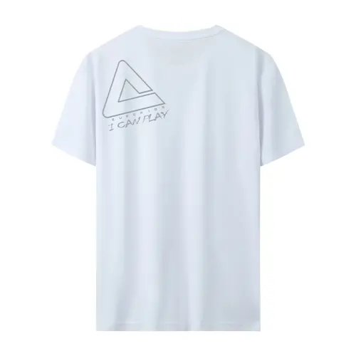 PEAK T Shirts Unisex White Crew Neck Moderate Straight Fit