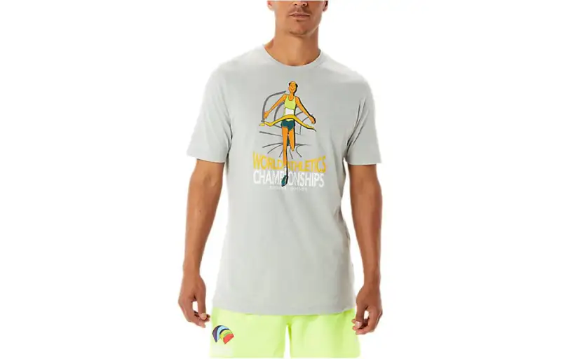 Asics Graphic Short Sleeve Wch T Shirt Men's Gray