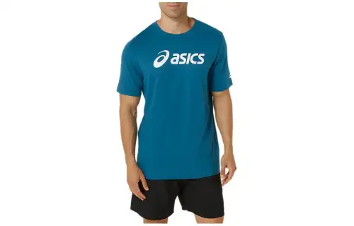 Asics Xg Short Sleeve Lockup Logo Tee T Shirt Men's Blue