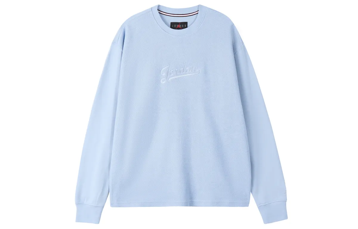 Jordan T-Shirts Men's Blue Gray Crew Neck Moderate Straight Fit