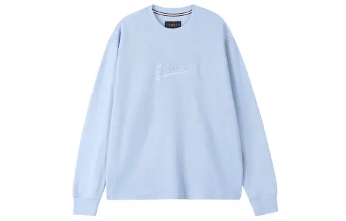 Jordan T Shirts Men's Blue Gray Crew Neck Moderate Straight Fit