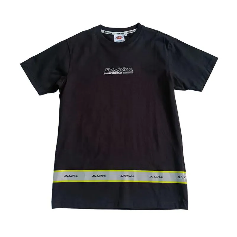 Dickies T Shirts Men's Black Crew Neck Moderate Straight Fit