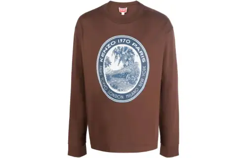 【Zoomed ImageryPrevious Season】graphic-print long-sleeve T-shirt