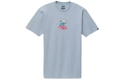 Vans Spilled Warp T Shirt T Shirt Men's Gray Blue