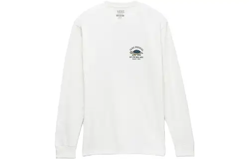 Vans T Shirts Unisex White Crew Neck Moderate Straight Fit