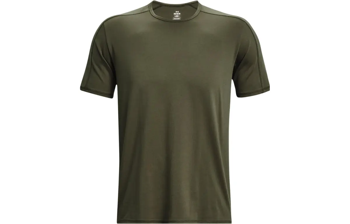 Under Armour T-Shirts Men's Green Crew Neck Moderate Straight Fit