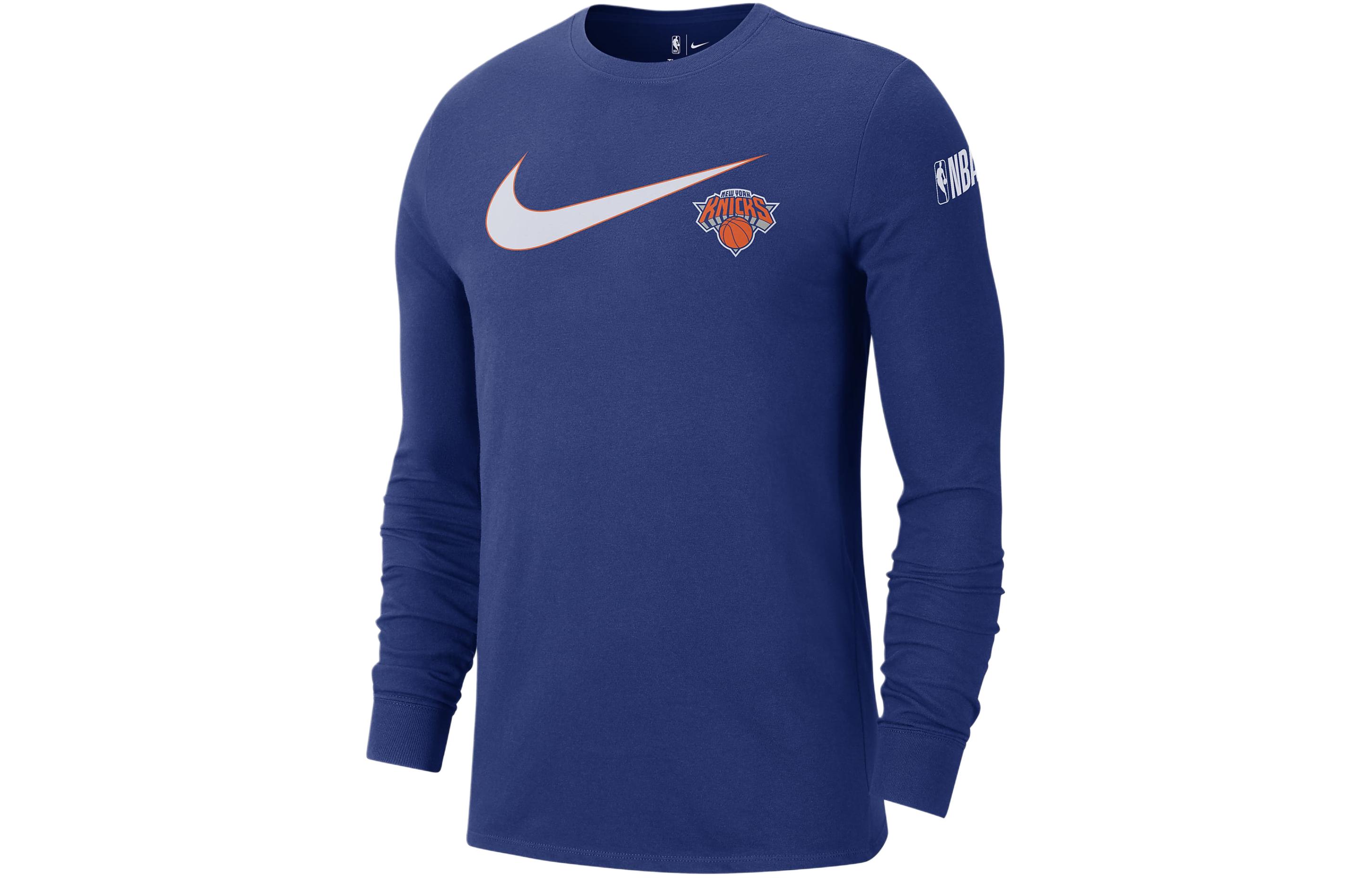 Nike New York Knicks Swoosh Essential Men's Nike Nba Long-Sleeve T-Shirt