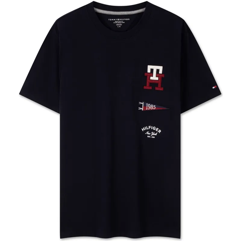 Tommy Hilfiger T-Shirts Men's Crew Neck Moderate Straight Fit