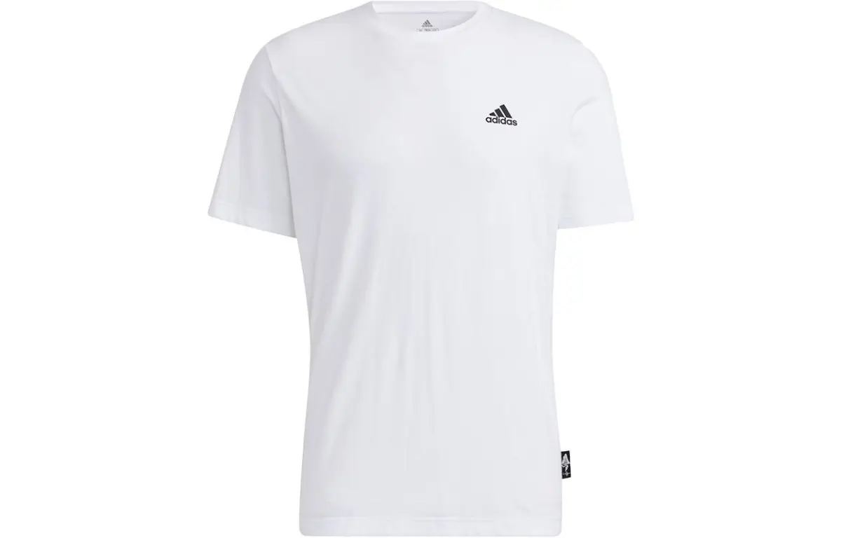 Adidas T-Shirts Unisex White Crew Neck Moderate Straight Fit