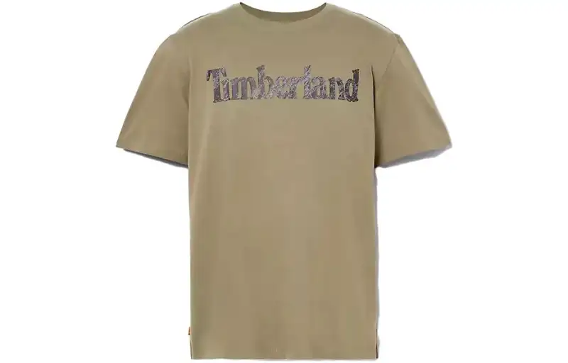 Timberland T Shirts Men's Brown Crew Neck Moderate Straight Fit