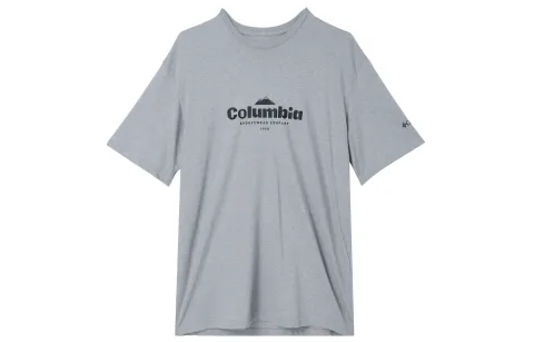 Columbia T-Shirts Unisex Gray Crew Neck Moderate Straight Fit