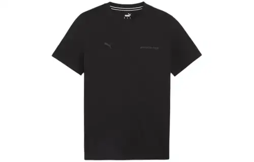 PUMA T Shirts Men's Black Crew Neck Moderate Straight Fit