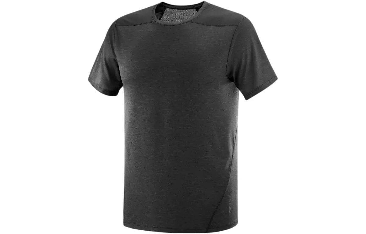 SALOMON T-Shirts Men's Black Crew Neck Moderate