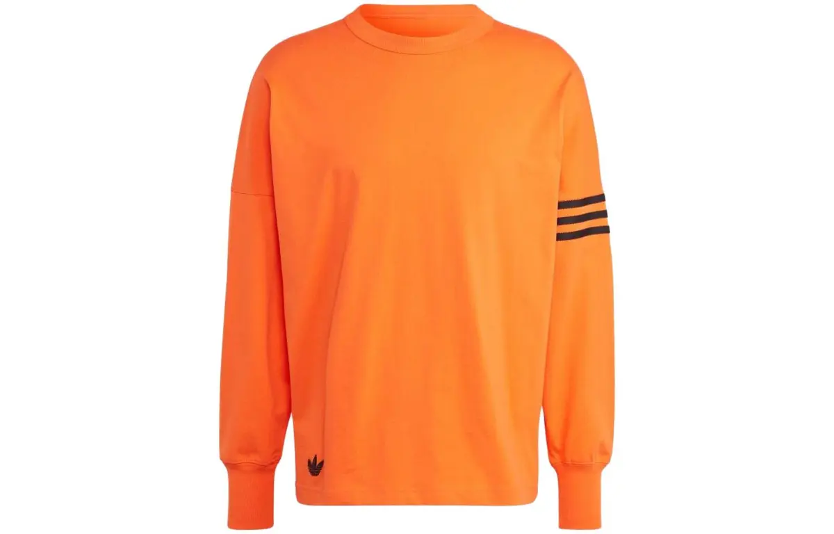 Adidas Originals Neuclassics T-Shirts Men's Orange Crew Neck Moderate Straight Fit