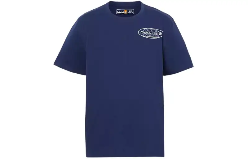 Timberland Reflective Logo Short Sleeve T Shirt T Shirt Unisex Blue