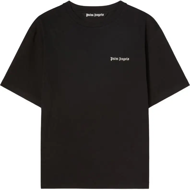 PALM ANGELS Logo Embroidered Crewneck T Shirt