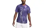 Nike Dri Fit T Shirts Men's Purple Crew Neck Moderate Straight Fit