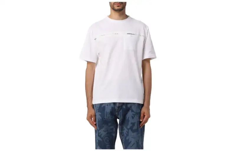 Palm Angels logo-stripe crew-neck T-shirt