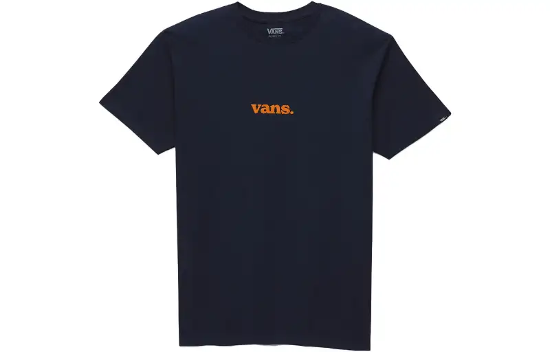 Vans T Shirts Unisex Black Crew Neck Moderate Straight Fit