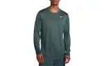 Nike T Shirts Men's Green Crew Neck Moderate Straight Fit