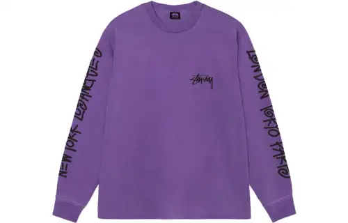 Stussy Big Cities Pigment Dyed Long Sleeve Tee