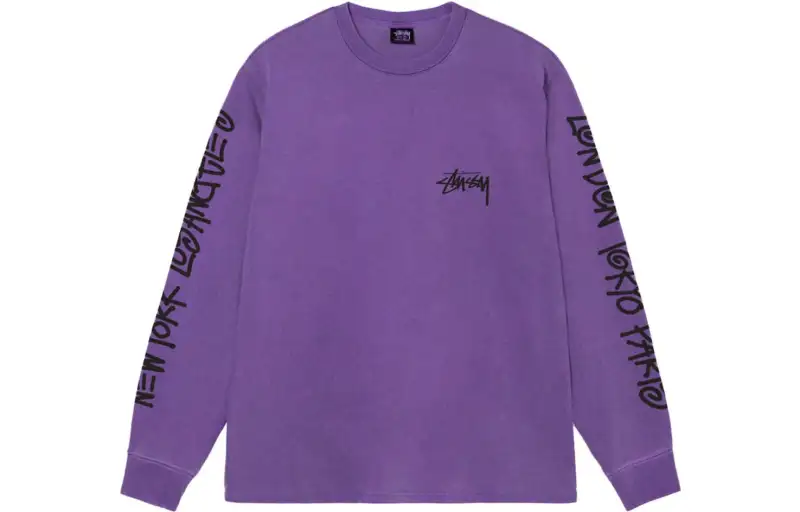Stussy Big Cities Pigment Dyed Long Sleeve Tee