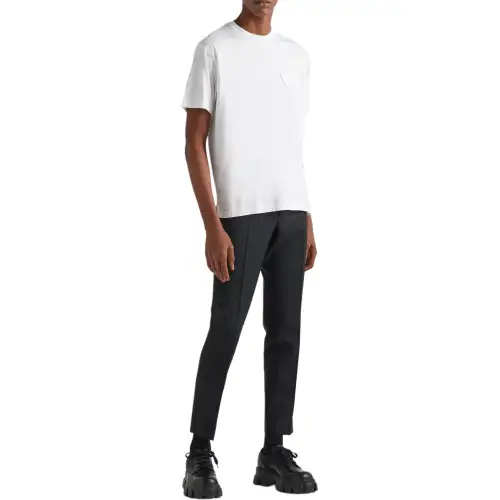 PRADA Triangle-logo Cotton T-shirt