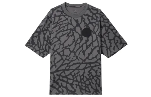 Jordan T Shirts Men's Black Crew Neck Moderate Straight Fit