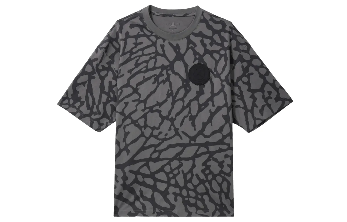 Jordan T-Shirts Men's Black Crew Neck Moderate Straight Fit