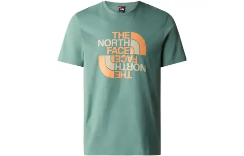 THE NORTH FACE T Shirts Men's Green Crew Neck Moderate Straight Fit