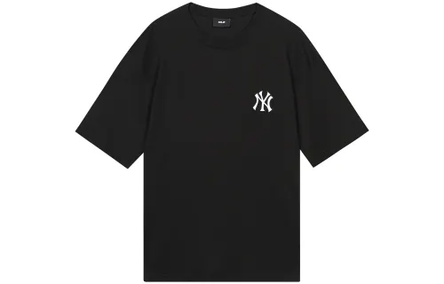 MLB T Shirts Unisex Black Crew Neck Moderate Straight Fit