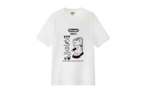 UNIQLO T Shirts Unisex White Crew Neck Moderate