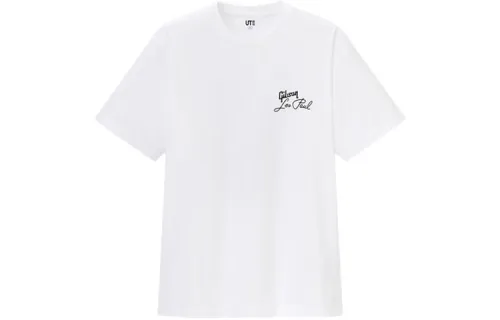 UNIQLO T Shirts Unisex White Crew Neck Moderate