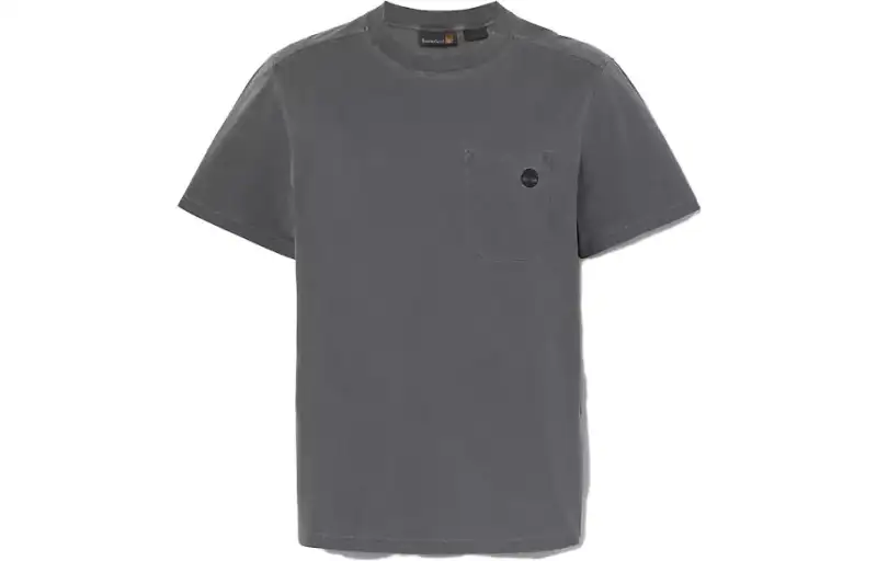 Timberland T Shirts Men's Black Crew Neck Moderate Straight Fit