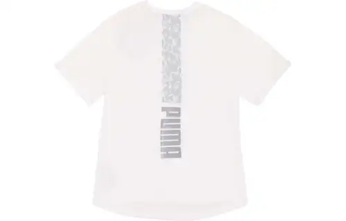 PUMA T Shirts Men's White Crew Neck Moderate Other