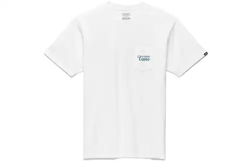 Vans T Shirts Unisex White Crew Neck Moderate Straight Fit