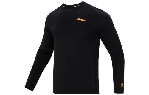 Li Ning Badminton Collection T Shirts Unisex Black Crew Neck Moderate Straight Fit