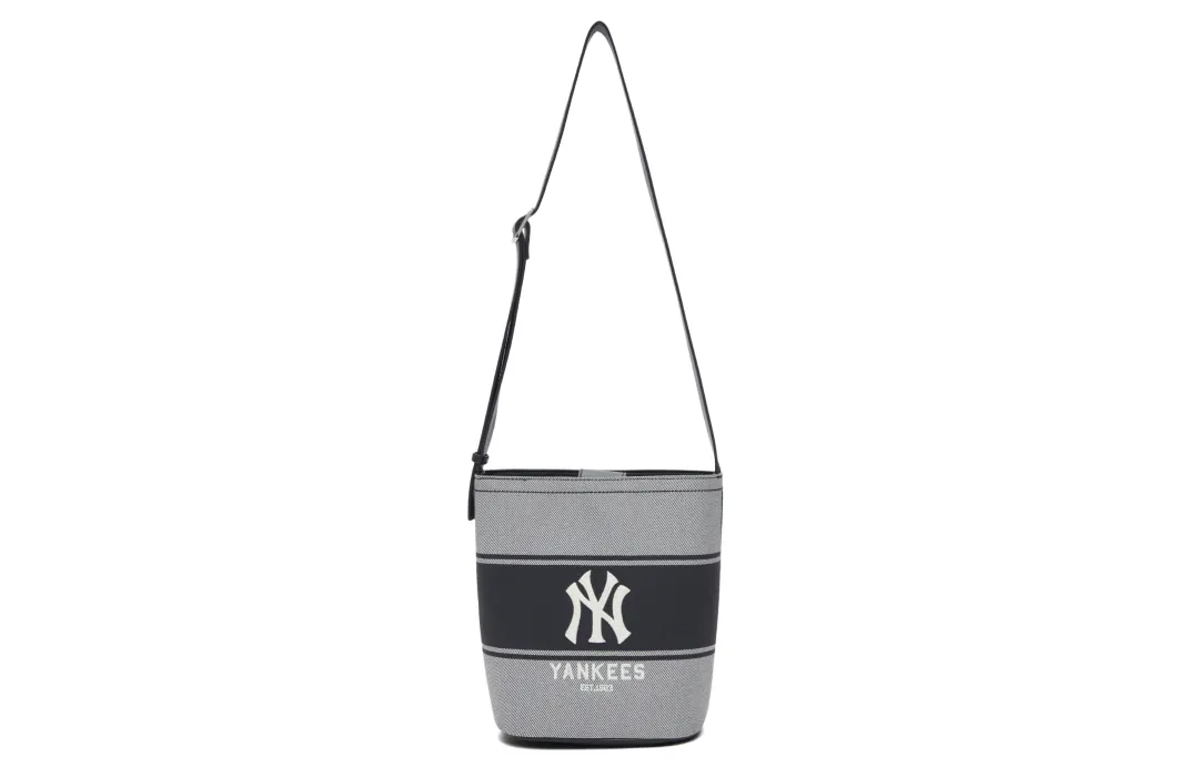 MLB New York Yankees Polyester Bucket Bag, Crossbody Bag, Shoulder Bag, Tote, Portable Women's Black