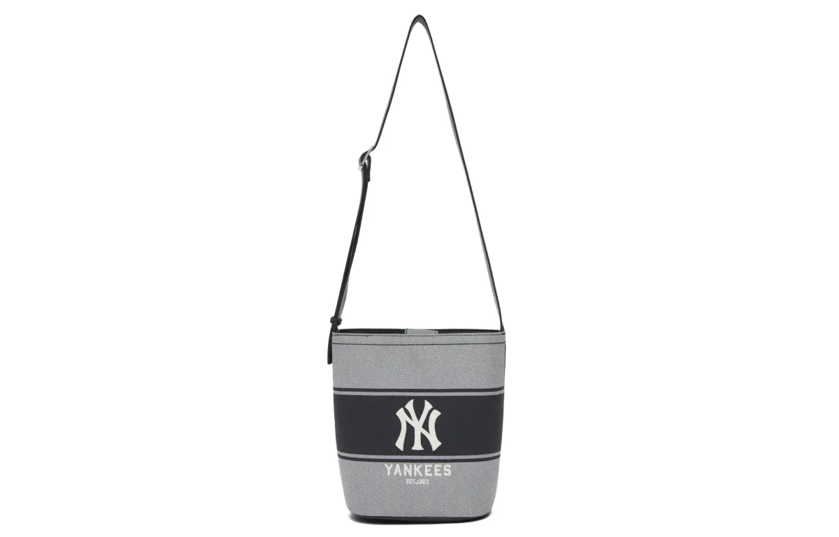 MLB New York Yankees Polyester Bucket Bag, Crossbody Bag, Shoulder Bag, Tote, Portable Women's Black