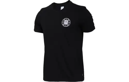 Adidas Originals T Shirts Men's Black Crew Neck Moderate Straight Fit